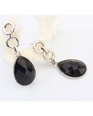 Black Water Drop Earring