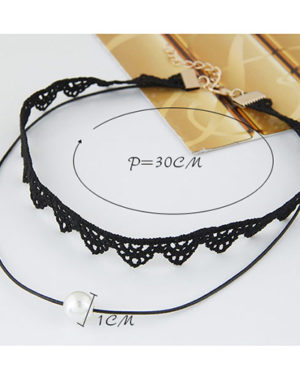Black & White Pearl Choker Necklace