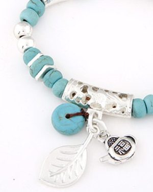 Blue Bead Decorated Bracelet