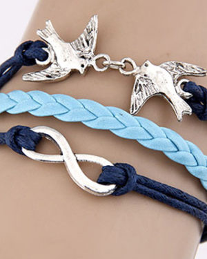 Blue Infinity Swallow Bracelet
