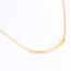 Gold Colour Metal Pipe Necklace