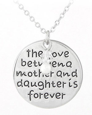 Silver Colour Letters Mother Daughter Love Necklace