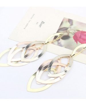 Multicolour oval earring