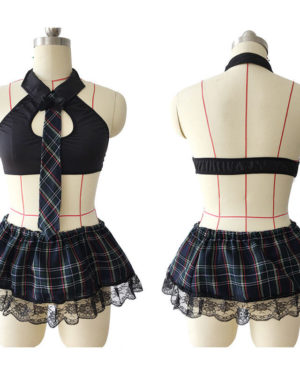 Plaid School Girl Uniform Plus Size Lingerie